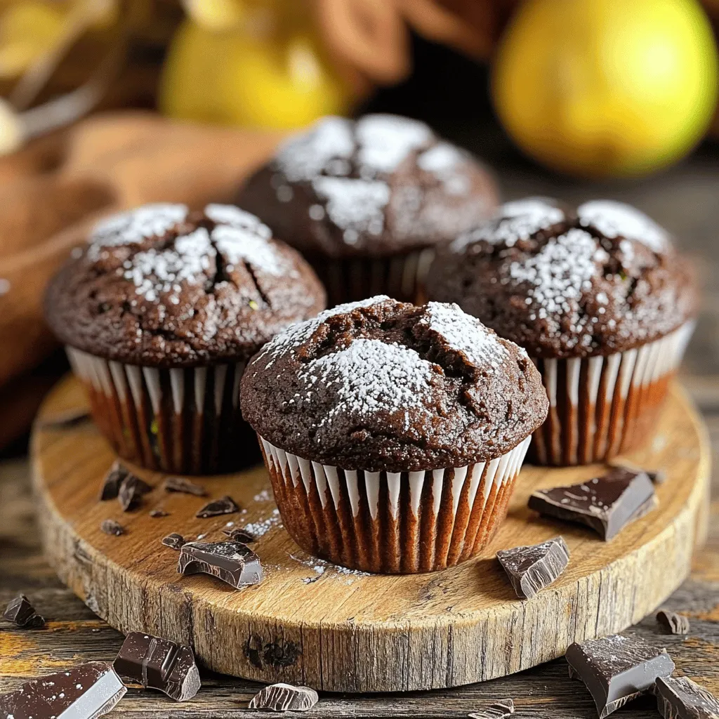 Gesunde Schokoladen-Zucchini-Muffins Lecker und Nahrhaft