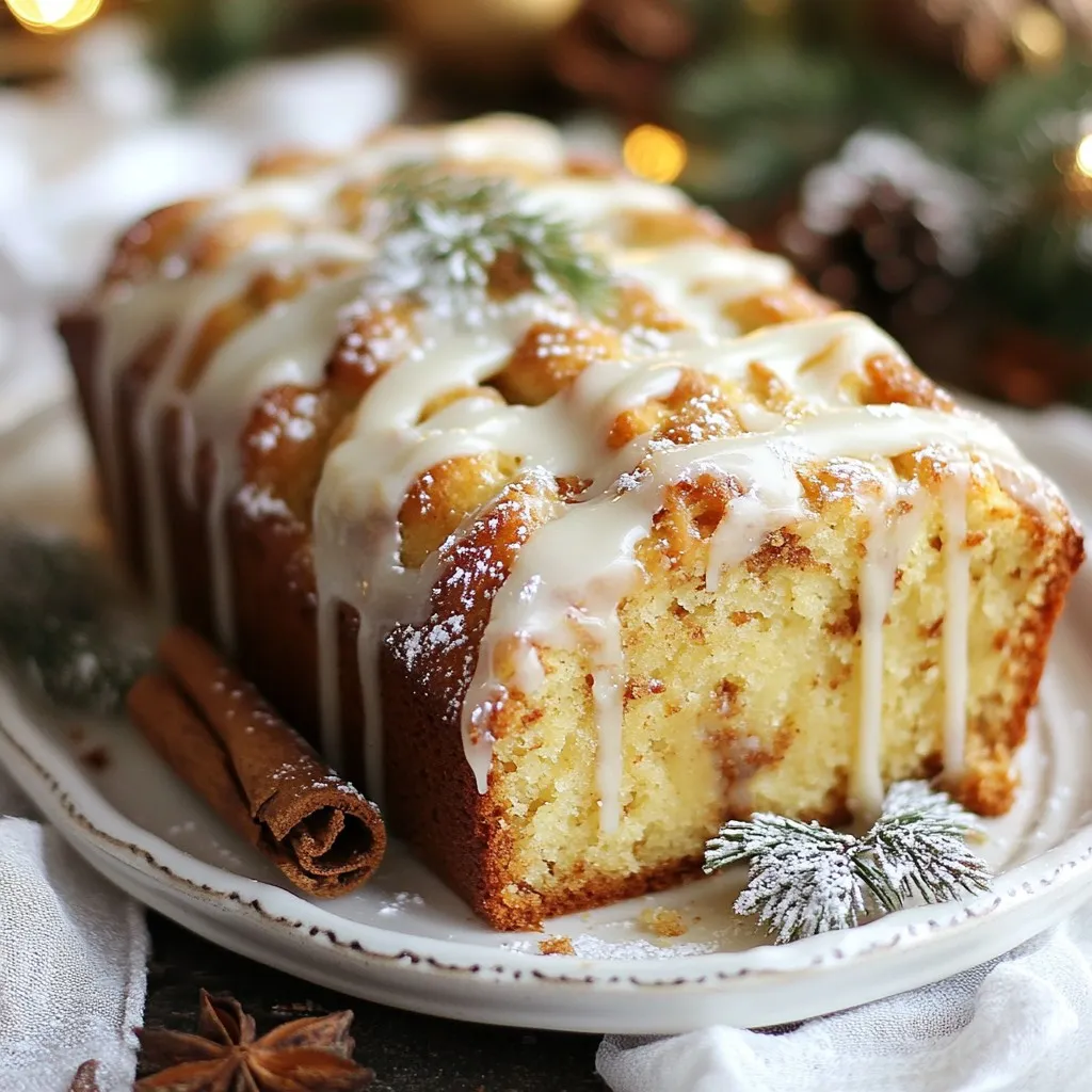 Eggnog Bread with Rum Glaze Leckerer Feiertagsgenuss