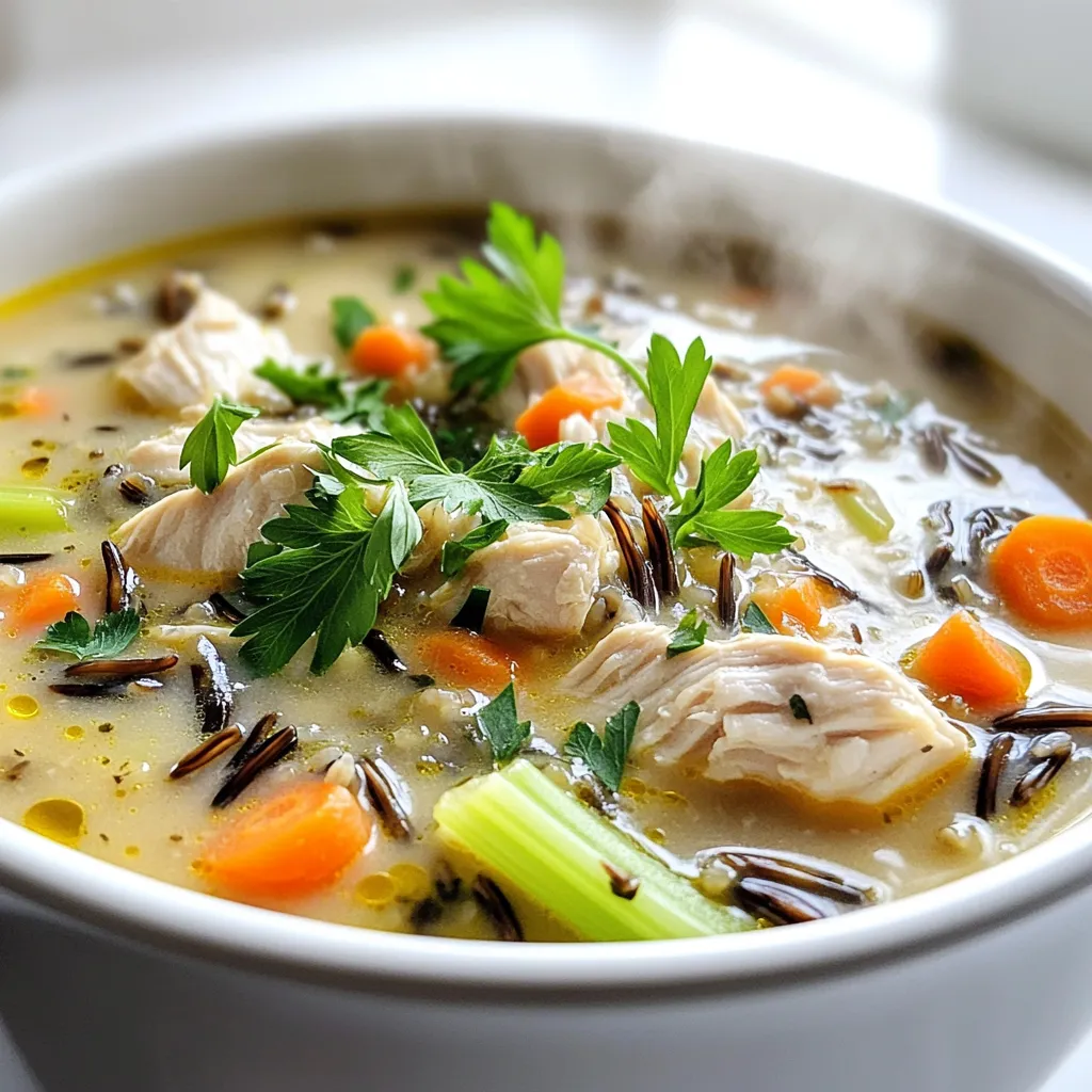 Slow Cooker Chicken Wild Rice Soup Einfaches Rezept