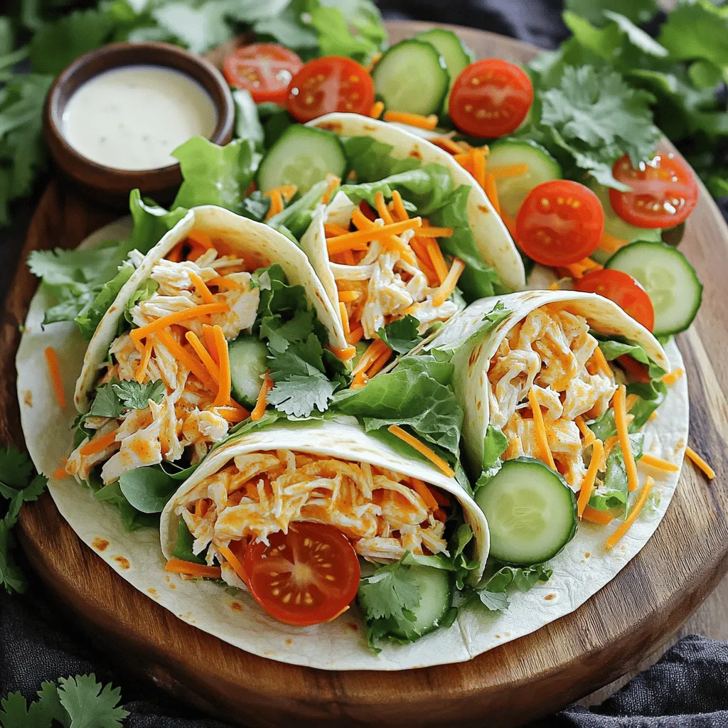 Buffalo Ranch Chicken Wraps Schnelles und köstliches Rezept