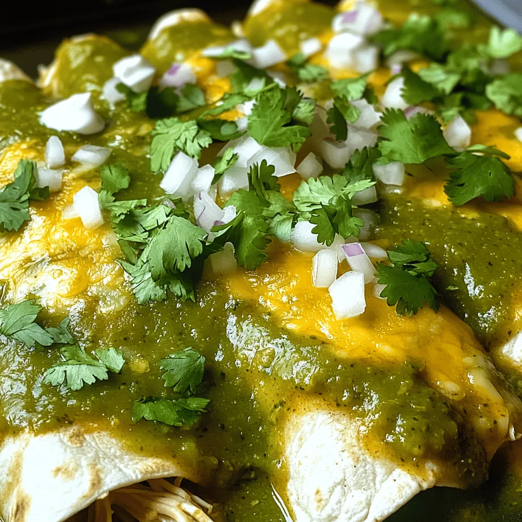 Salsa Verde Chicken Enchiladas Einfach und Lecker