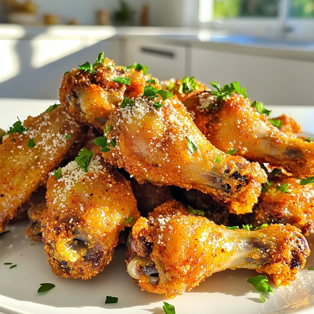 Knusprige Garlic Parmesan Wings Air Fryer Rezept