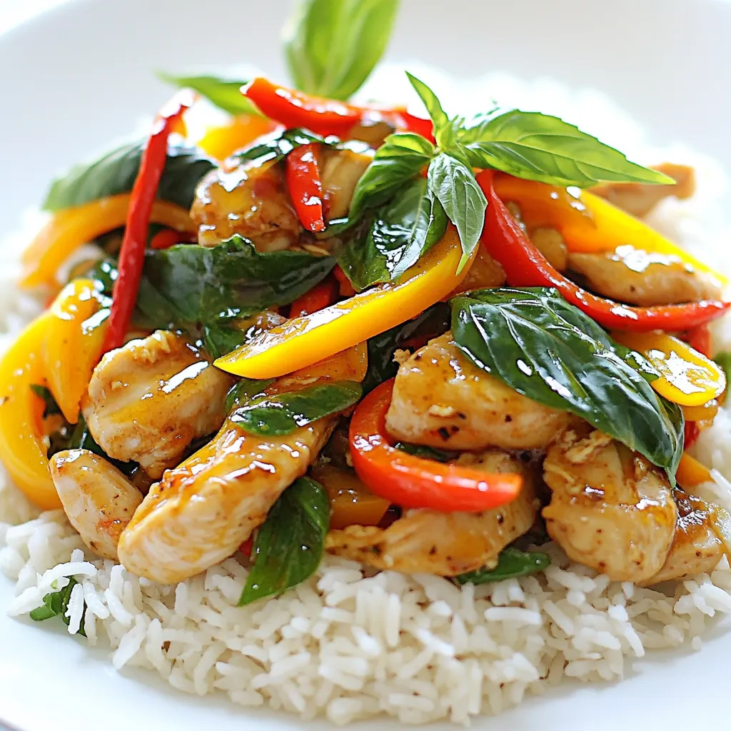 Würziges Thai-Basilikum-Hühnchen in 15 Minuten