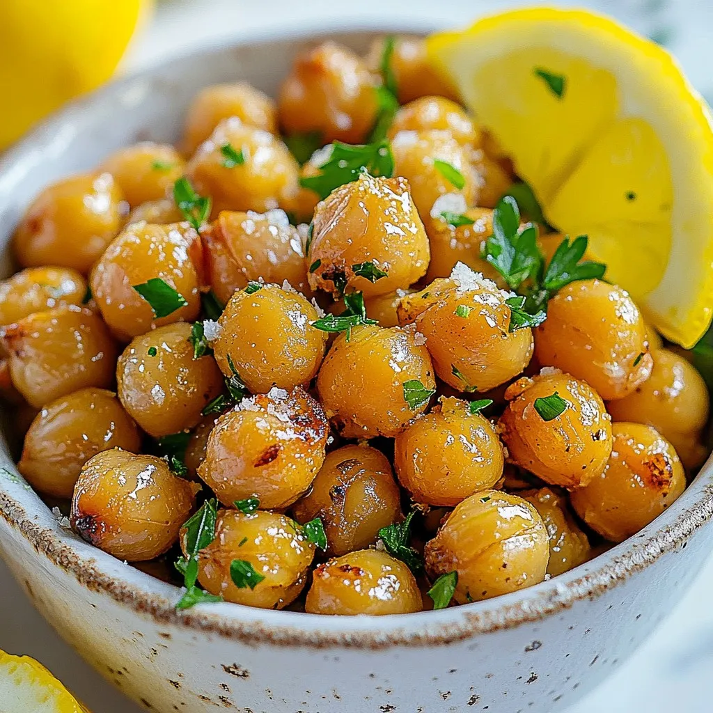 Lemon Garlic Roasted Chickpeas Knusprig und Lecker