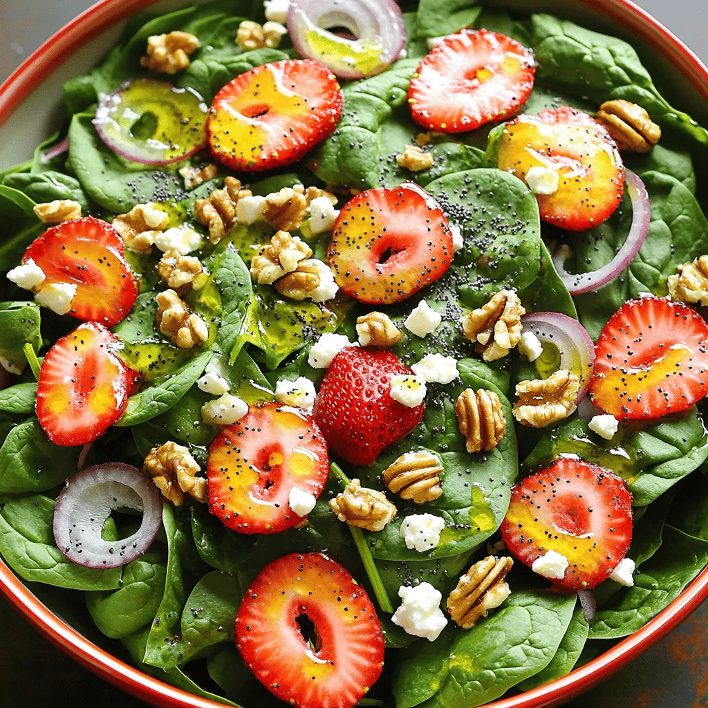 Erdbeer-Spinat-Poppysalat Frisch und Lecker Genießen