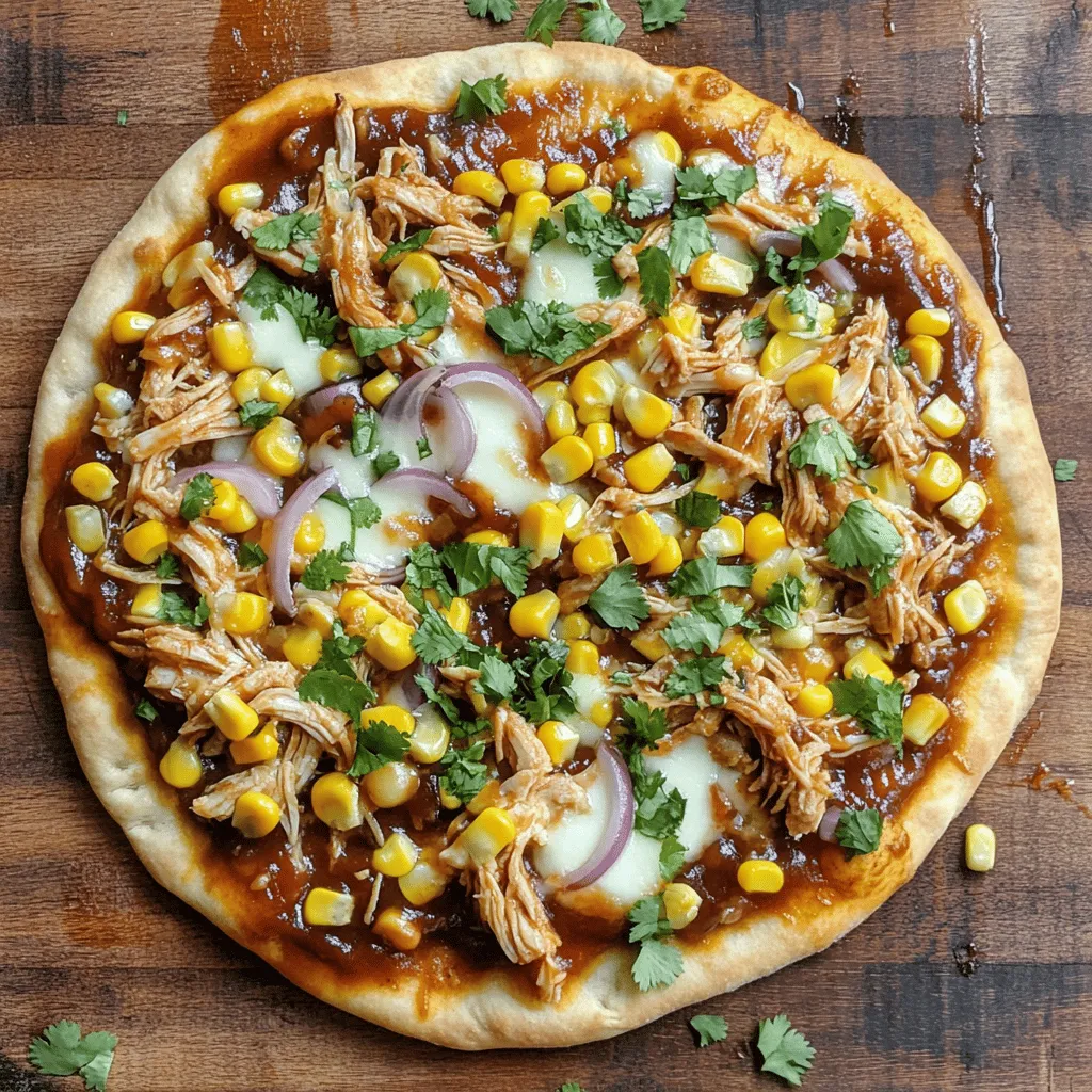 BBQ Chicken Flatbread Pizza Einfach und Lecker