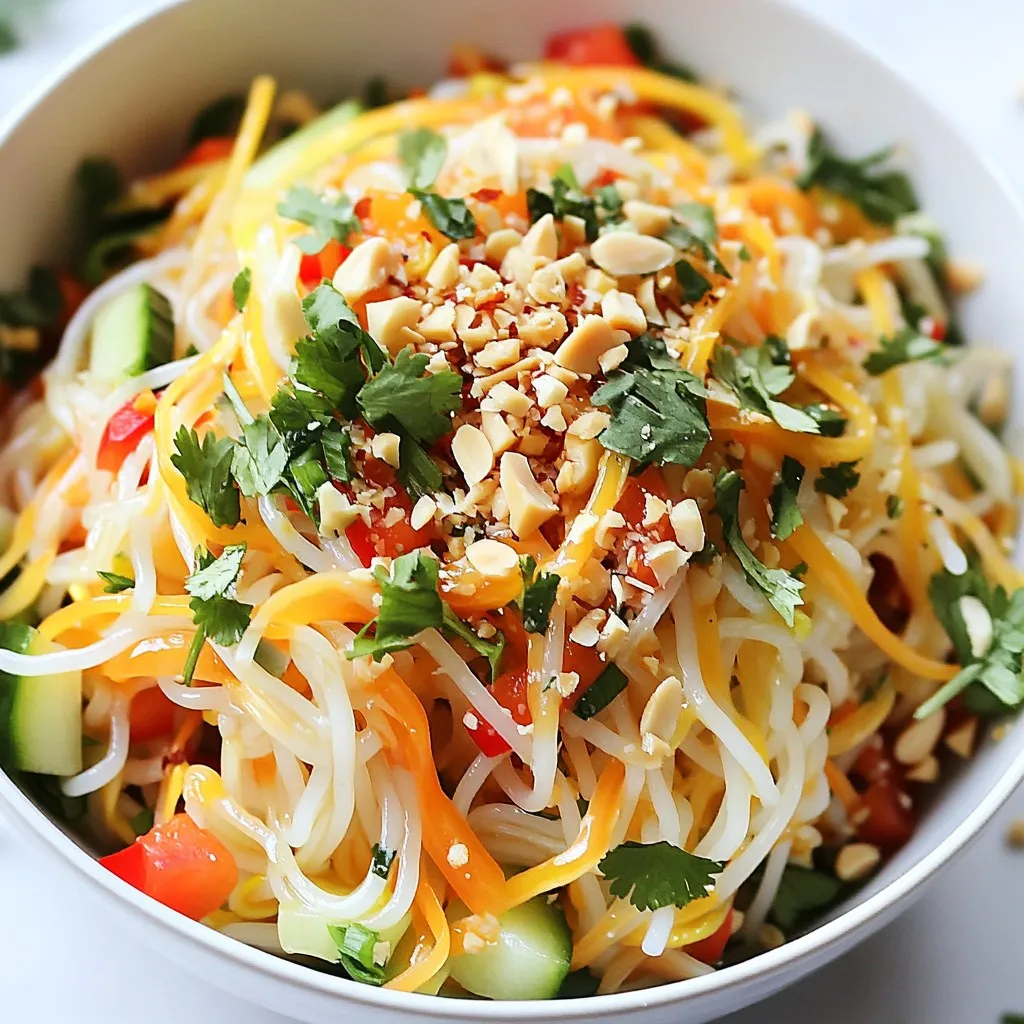 Thai Sweet Chili Noodle Salad Frisch und Einfache Zubereitung