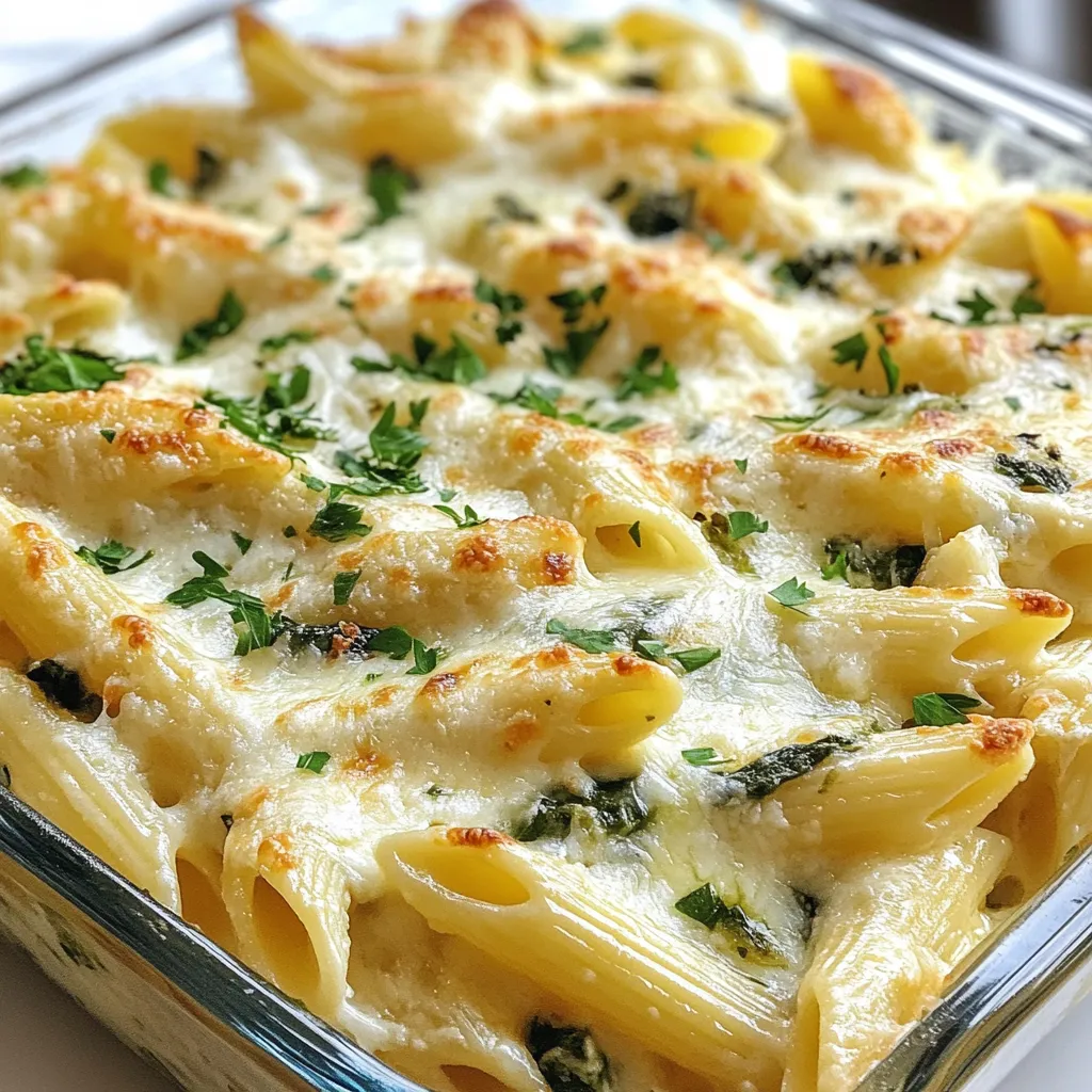 Spinach Artichoke Pasta Bake Einfaches Rezept