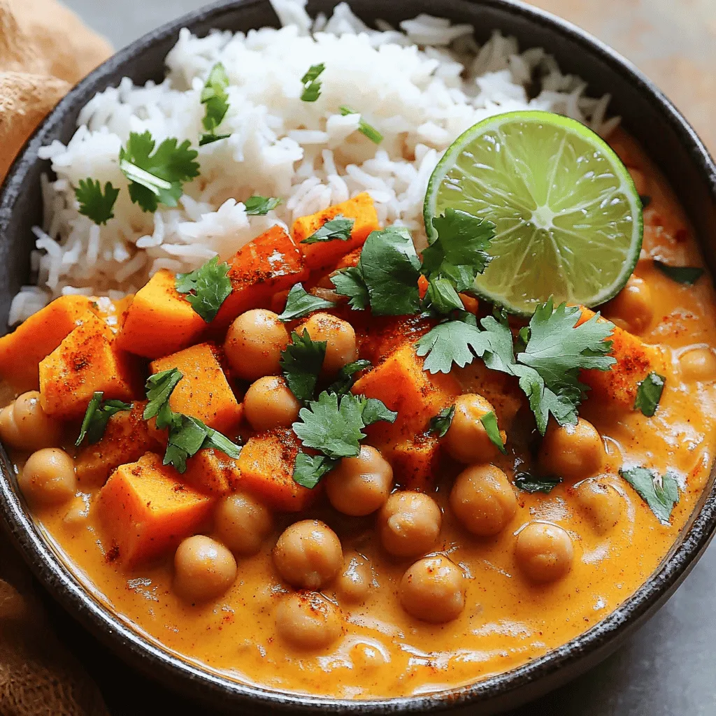 Süßkartoffel-Kichererbsen-Curry Einfache und Tolle Mahlzeit