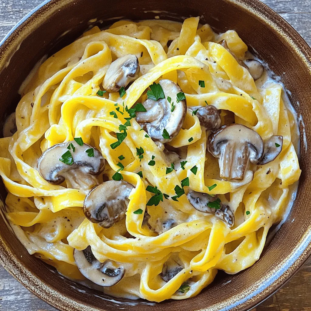 Cremige Bacon Mushroom Pasta Einfache Genussreise
