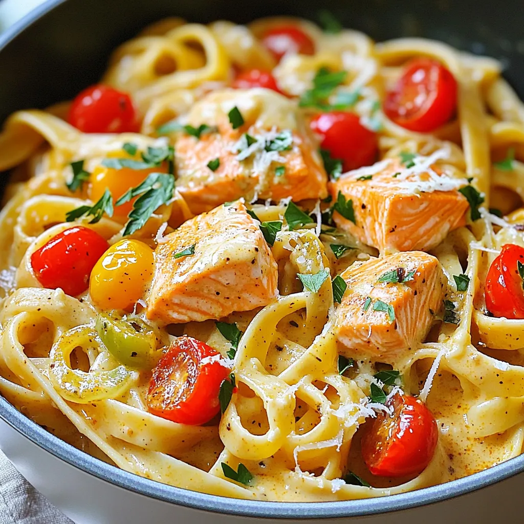 One-Pan Creamy Cajun Salmon Pasta für den Alltag