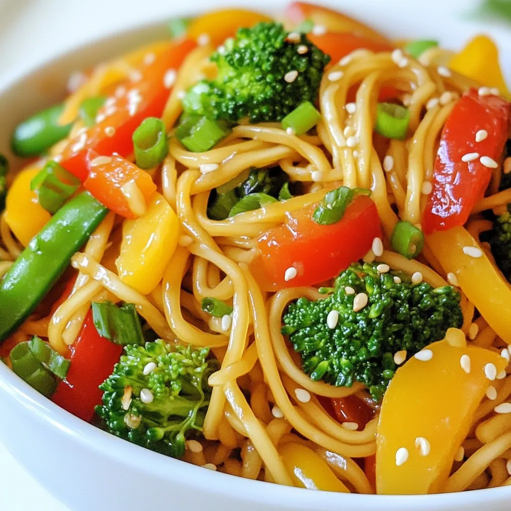 Sesame Ginger Stir-Fry Noodles Gesunde und Einfache Mahlzeit