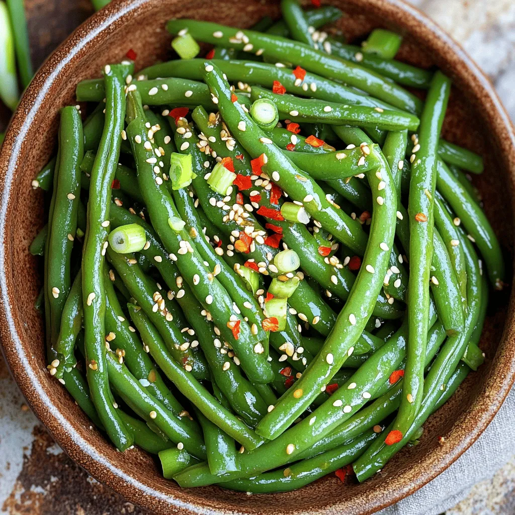 Scharfe Knoblauchgrüne Bohnen Perfekt zubereiten