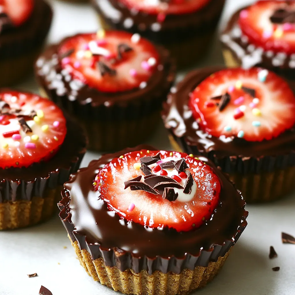 No-Bake Chocolate Covered Strawberry Cups Leckerer Genuss
