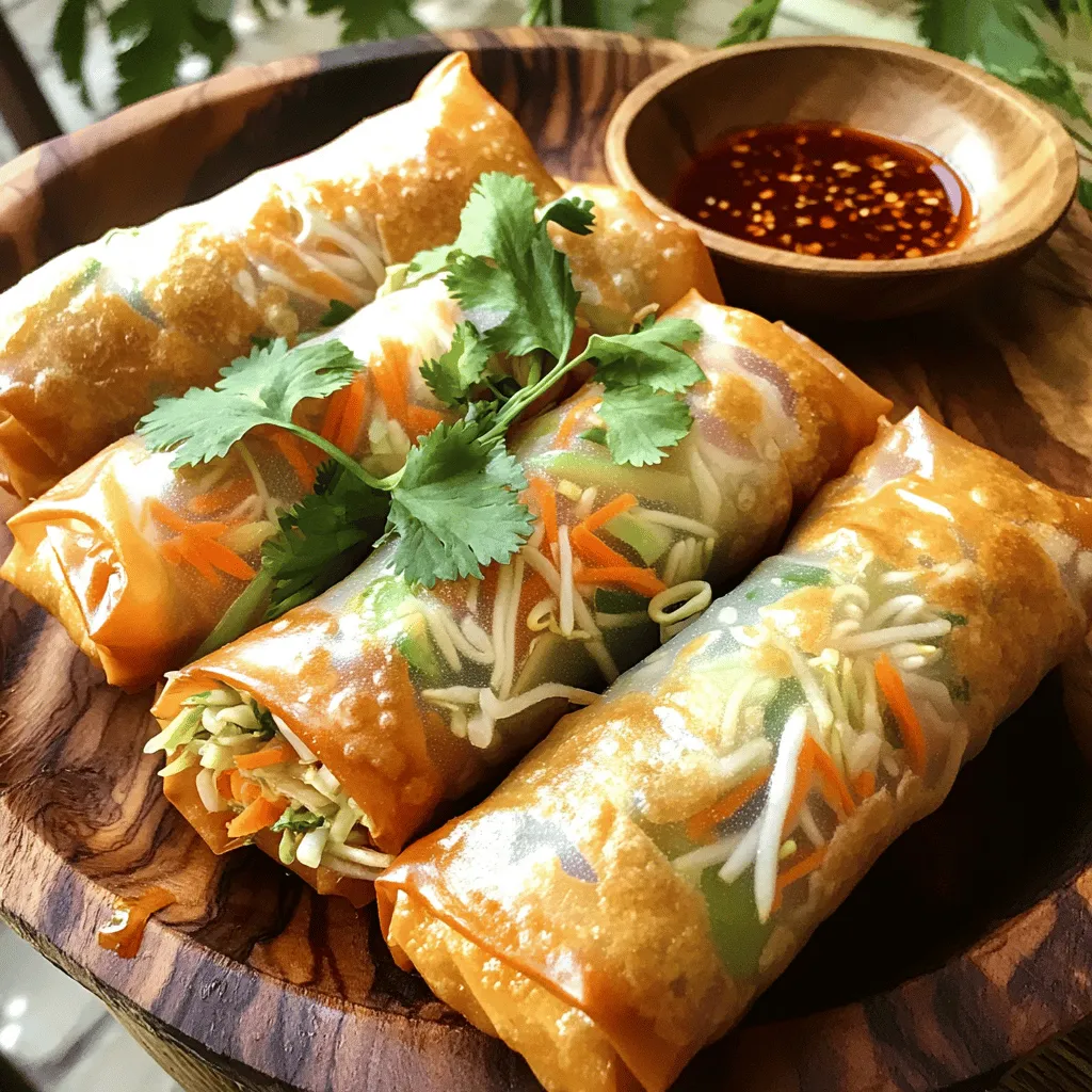 Krosse Gemüsefrühlingsrollen Schnelle und leckere Häppchen