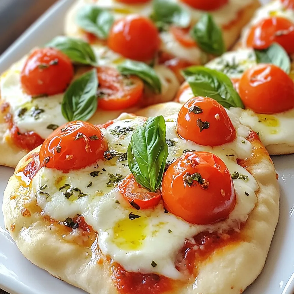 Margherita Naan Pizzas Schnell und Lecker Zubereiten