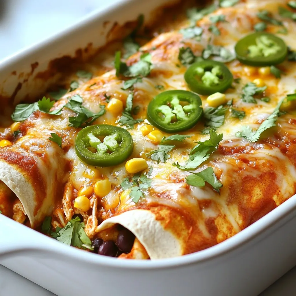 Quick Chicken Enchiladas Schnelle und einfache Rezeptidee