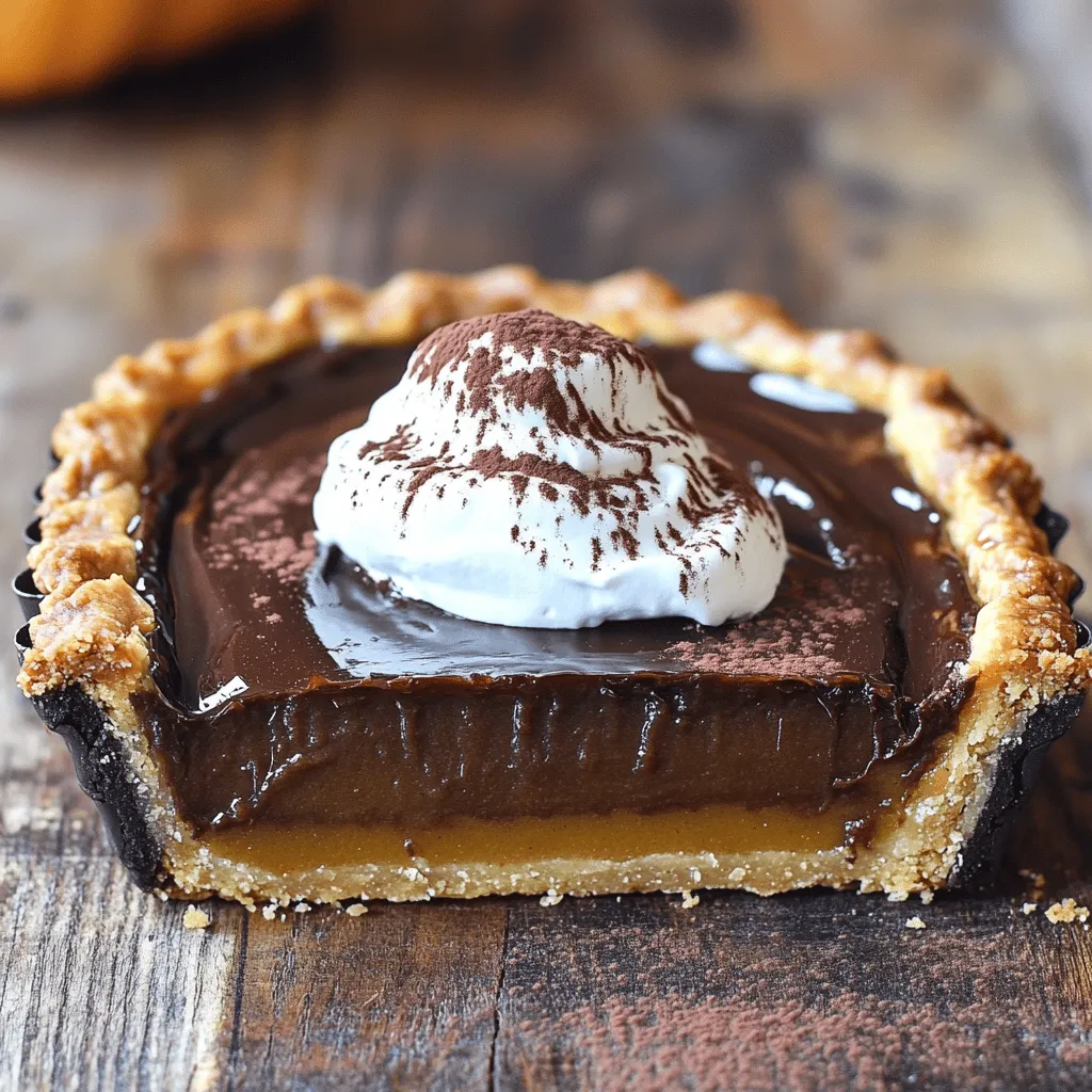Leckere Dark Chocolate Pumpkin Tart Einfaches Rezept