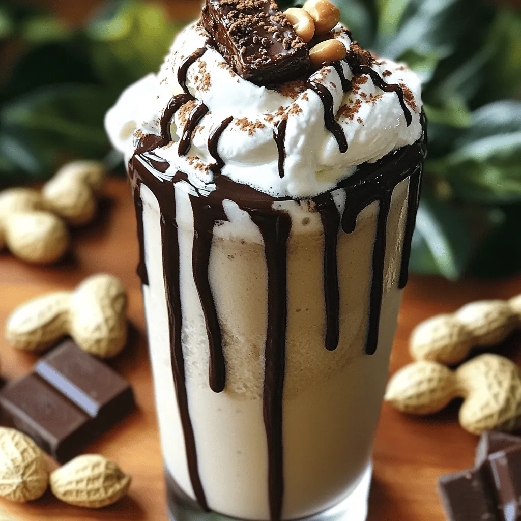 Um einen leckeren Snickers Milchshake zuzubereiten, brauchst du einige einfache Zutaten. Du benötigst zwei große Kugeln Vanilleeis, eine Tasse Milch, drei bis vier grob gehackte Snickers-Riegel und zwei Esslöffel Erdnussbutter. Außerdem sind Schlagsahne, Kakaopulver oder Schokoladensirup und ganze Erdnüsse für die Dekoration wichtig.