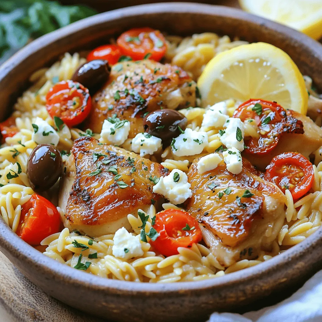Einfaches One-Pot Greek Orzo Mit Hähnchen Rezept
