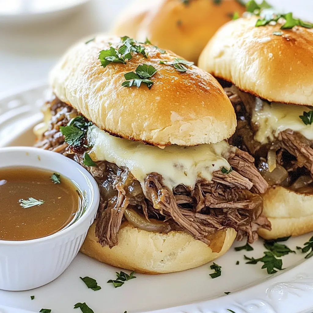 Crockpot French Dip Sandwiches Herzhaft und Einfach