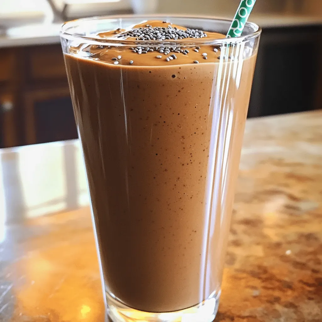 Schokoladen-Erdnussbutter-Smoothie für echte Genießer
