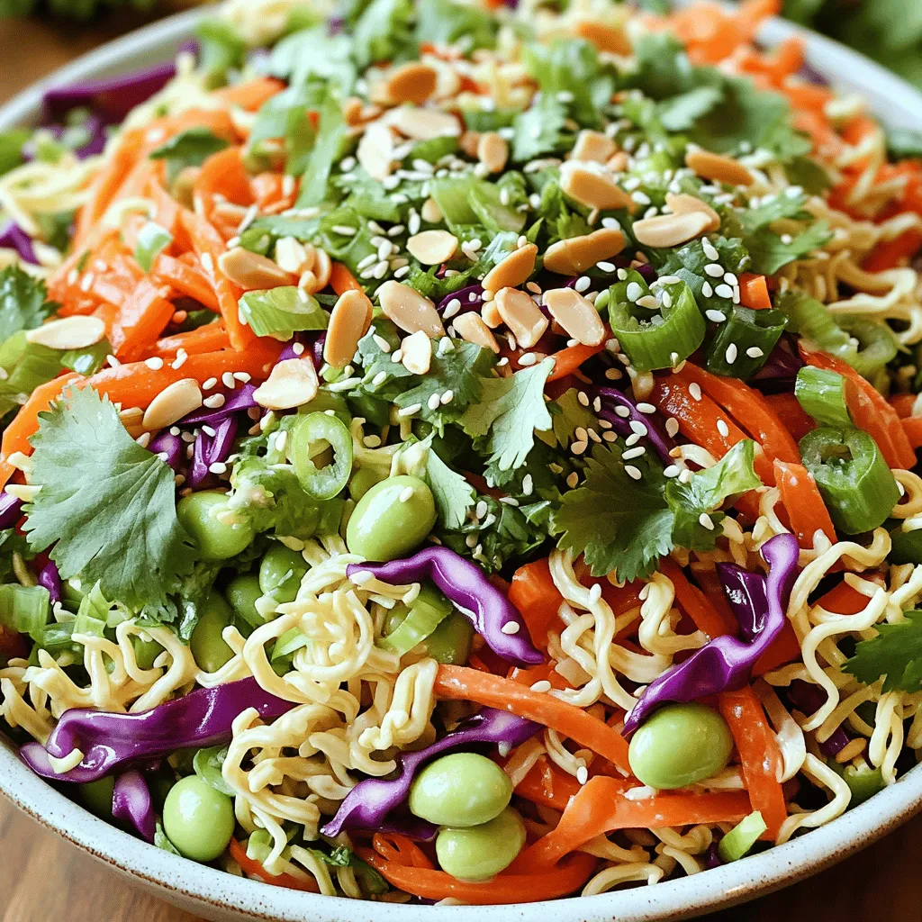 Knuspriger Asiatischer Ramen-Salat Einfaches Rezept