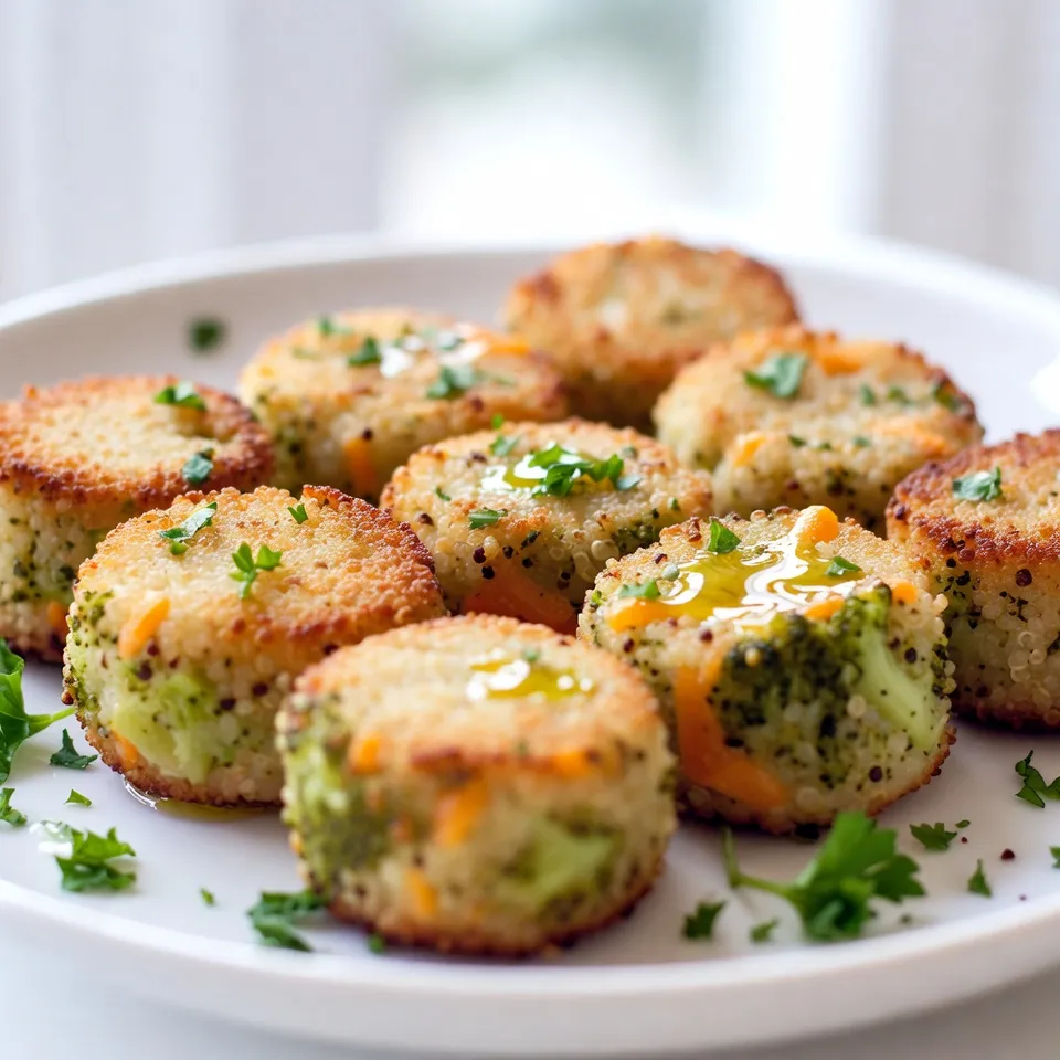 Broccoli Cheddar Quinoa Bites Einfaches Rezept
