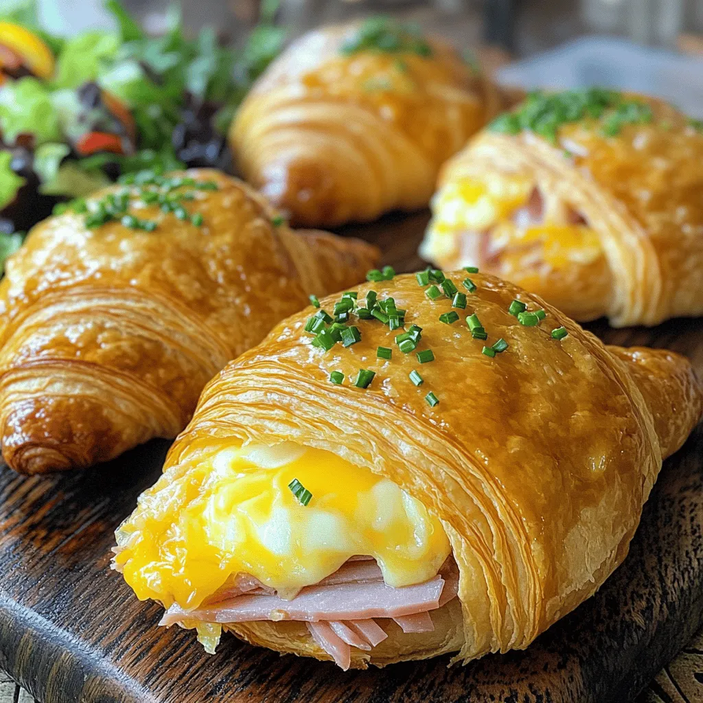 Buttery Ham and Cheese Croissant Einfache Zubereitung