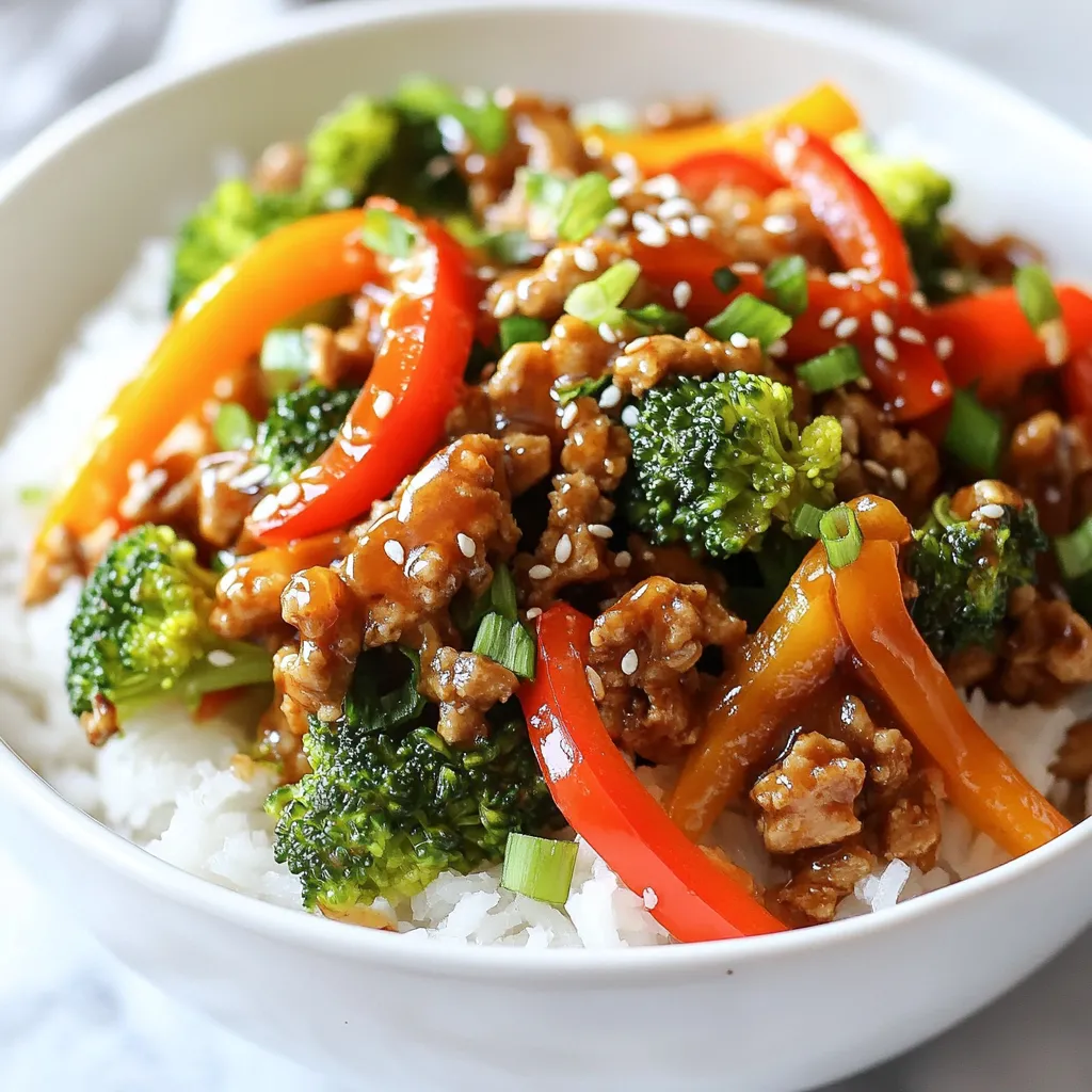 Ground Turkey Teriyaki Stir Fry Schnelles Rezept