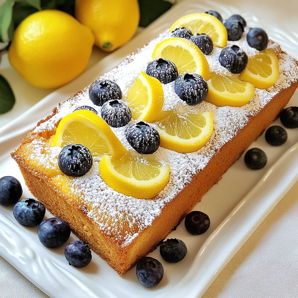 Leckerer Lemon Blueberry Loaf Cake Einfaches Rezept