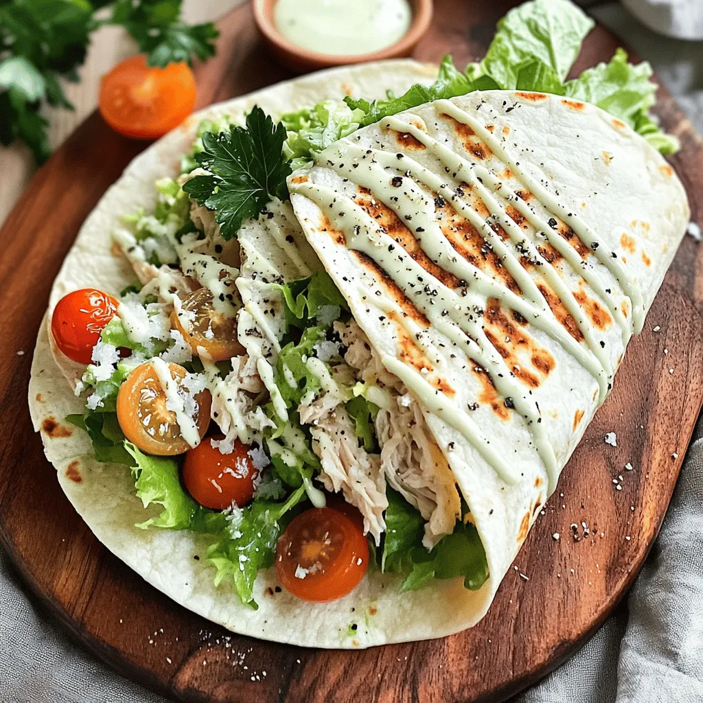 Köstlicher Chicken Caesar Wrap Einfache Rezeptanleitung