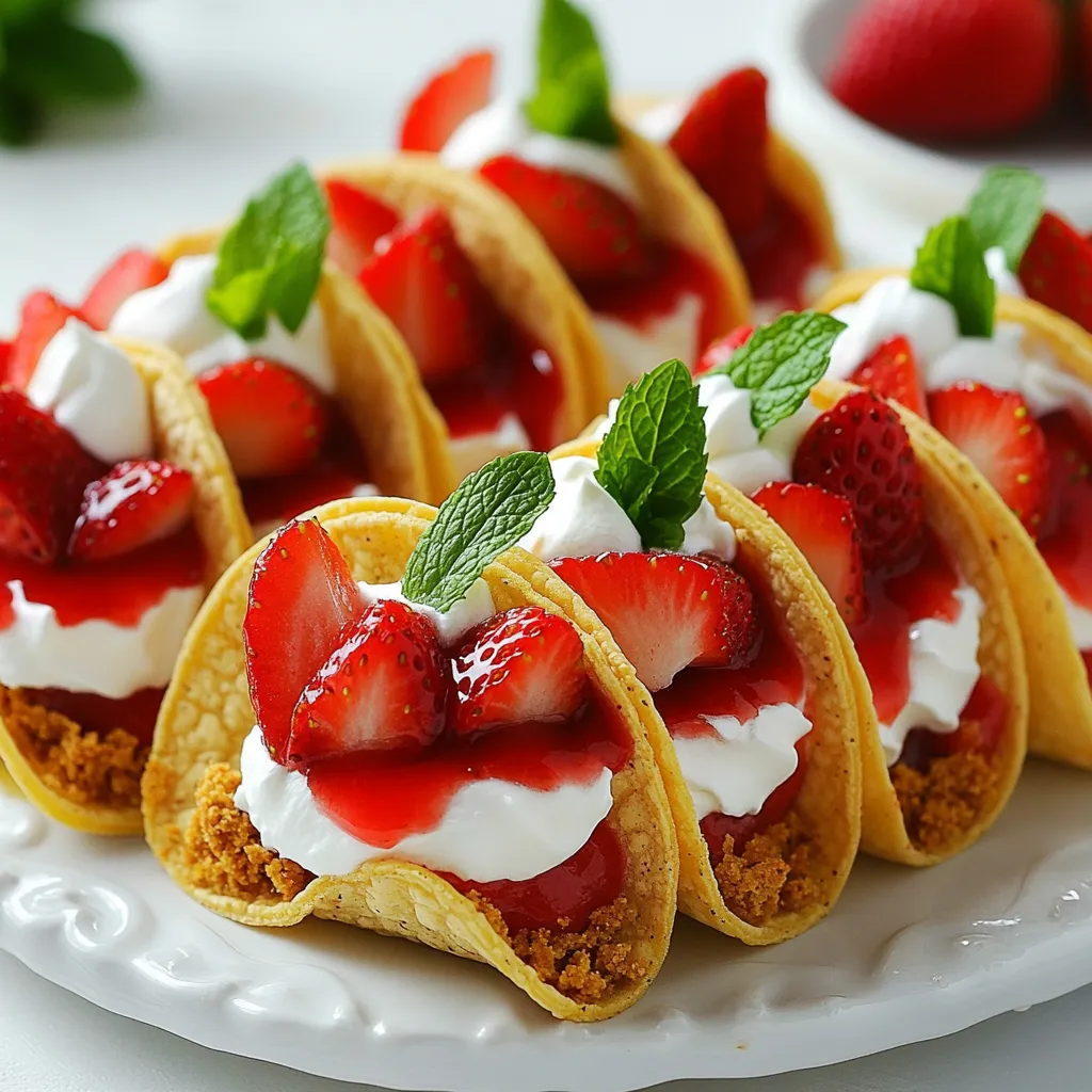 Leckere Erdbeer-Crunch-Cheesecake-Tacos zubereiten
