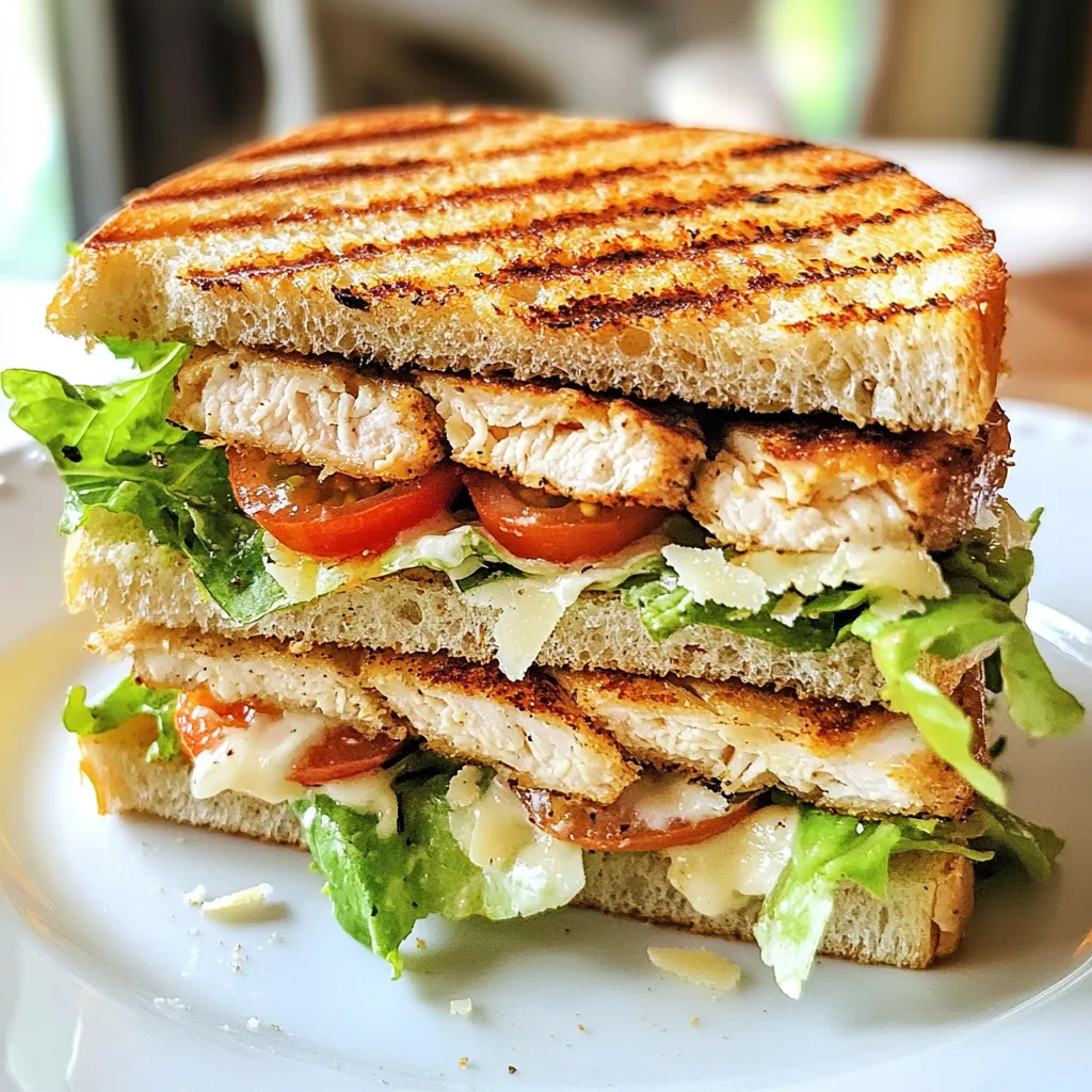 Chicken Caesar Sandwich Einfach und Lecker Rezept