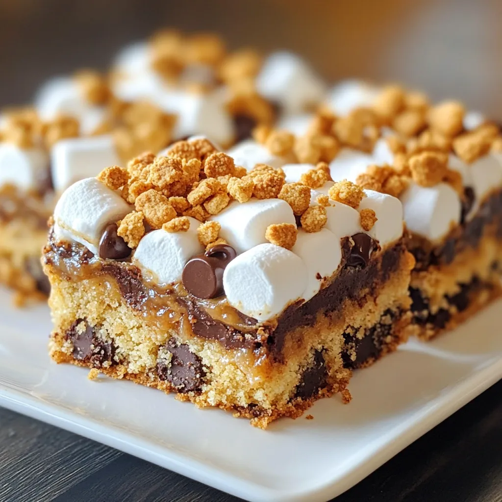 S&#8217;mores Cookie Bars Knusprige und leckere Kombination