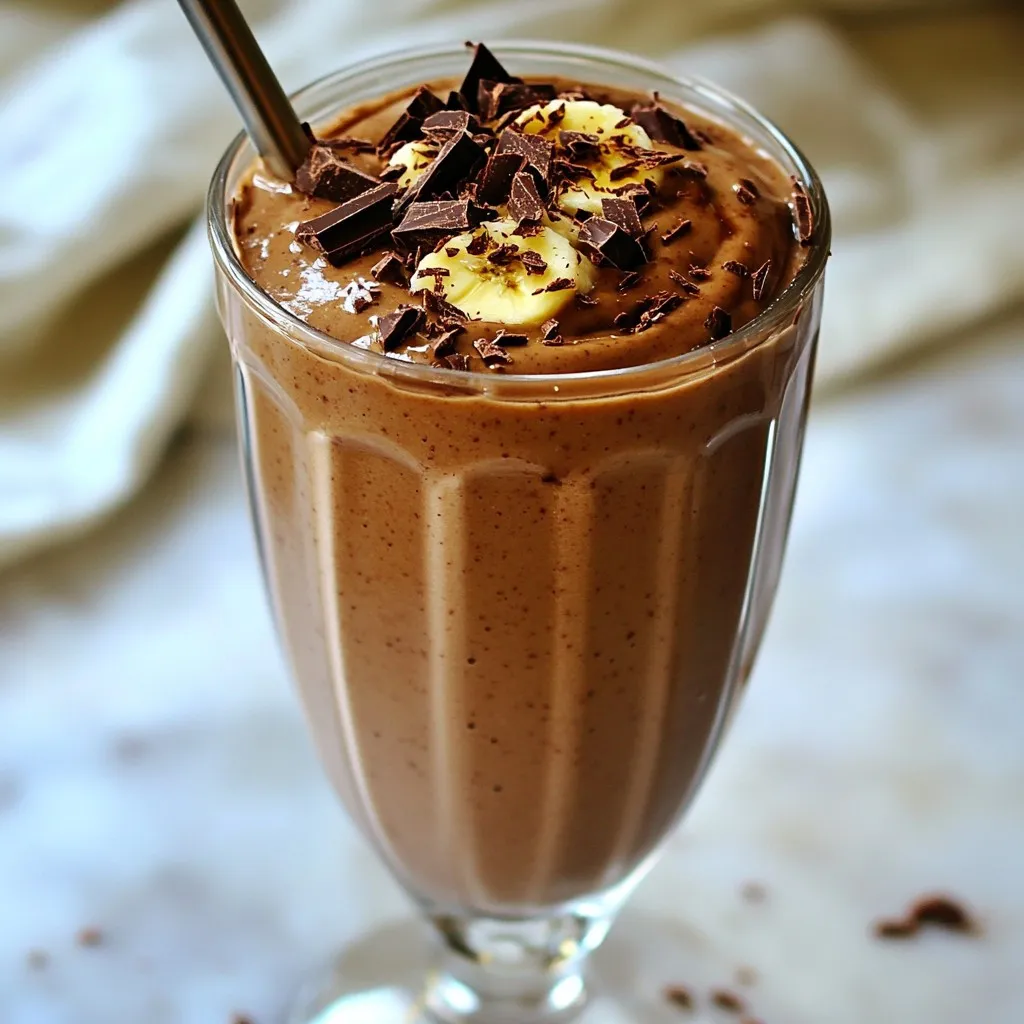 Peanut Butter Chocolate Protein Smoothie lecker und schnell