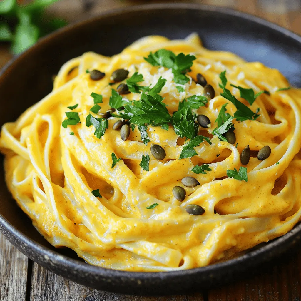 Creamy Pumpkin Alfredo Pasta Einfaches Rezept genießen