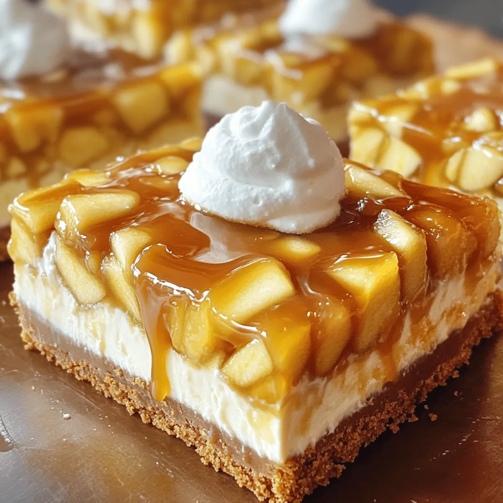 Caramel Apple Cheesecake Bars Lecker und Einfach Rezept