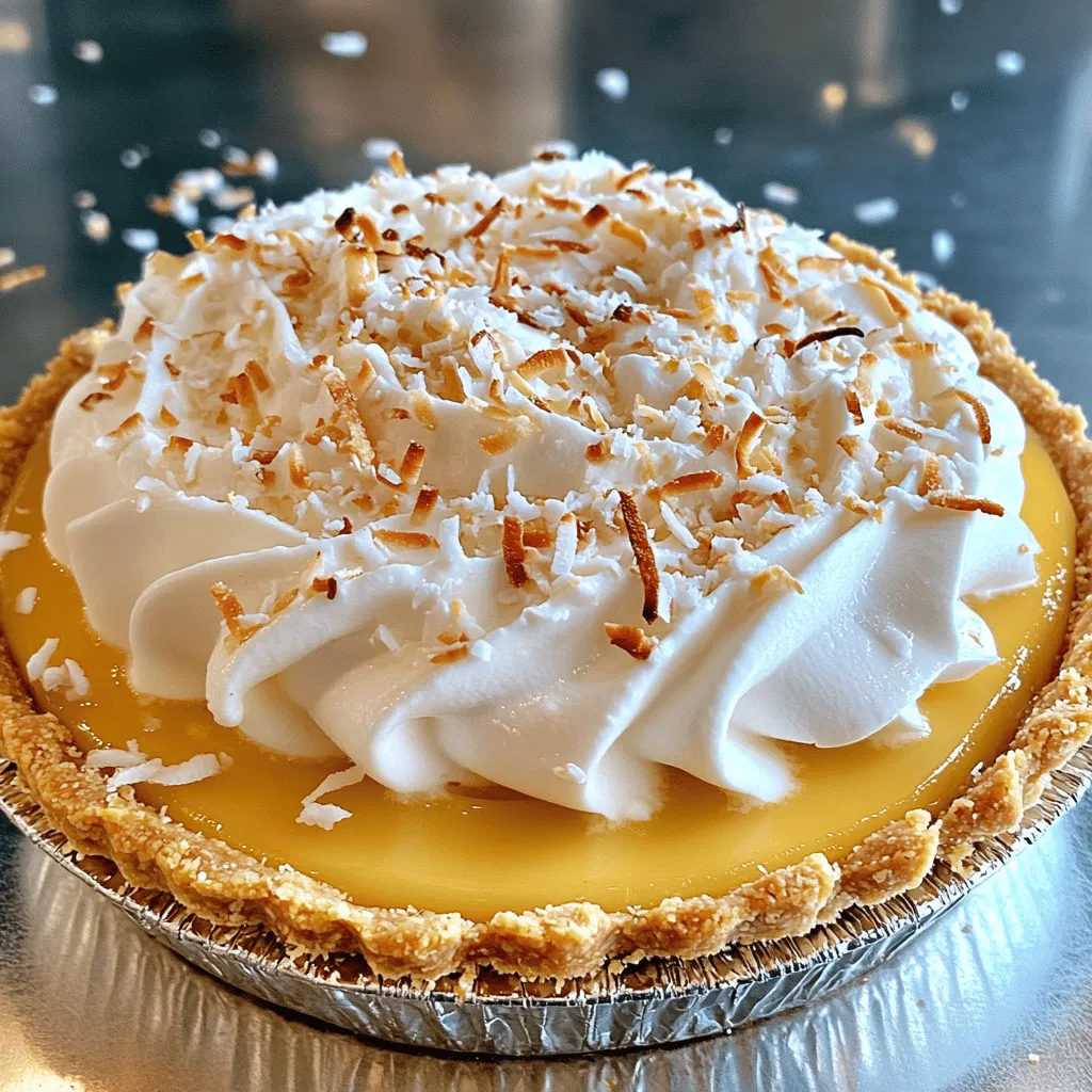 Kokosnuss-Cream-Pie Einfach und Lecker Rezept