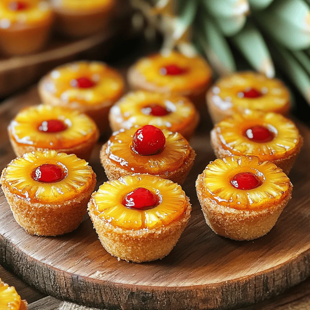 Mini Pineapple Upside Down Cakes Saftig und Lecker