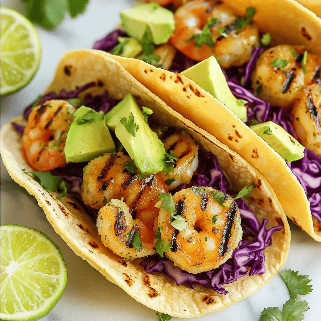 Kokos-Limetten-Garnelen-Tacos Frisch und Schmackhaft