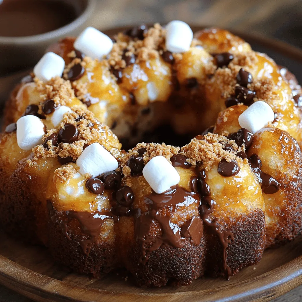 S&#8217;mores Monkey Bread Genießen und Teilen Spaßgericht