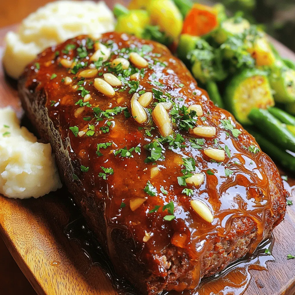 Honig-Knoblauch-Glasierter Hackbraten Einfaches Rezept