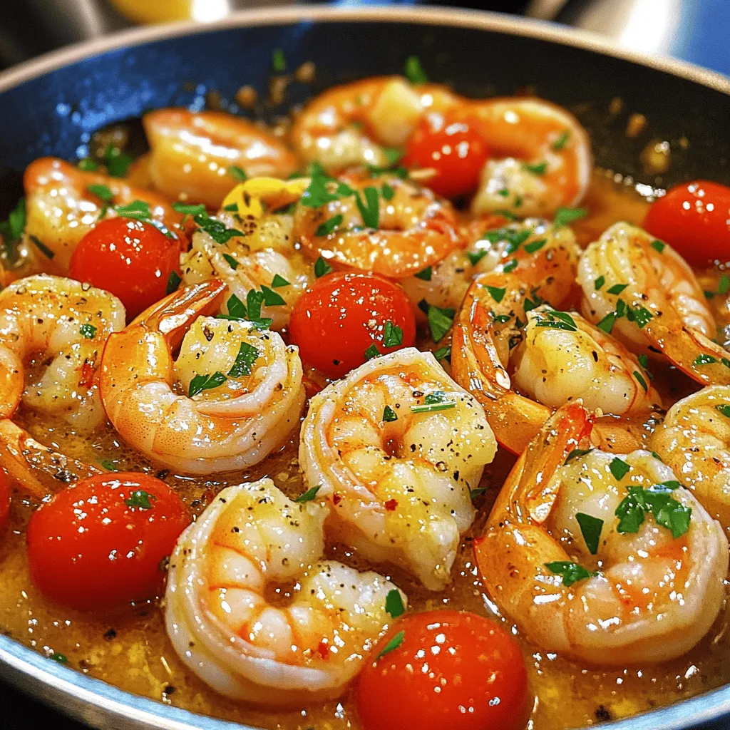 Leckere Knoblauch Butter Garnelen Pfanne Rezept