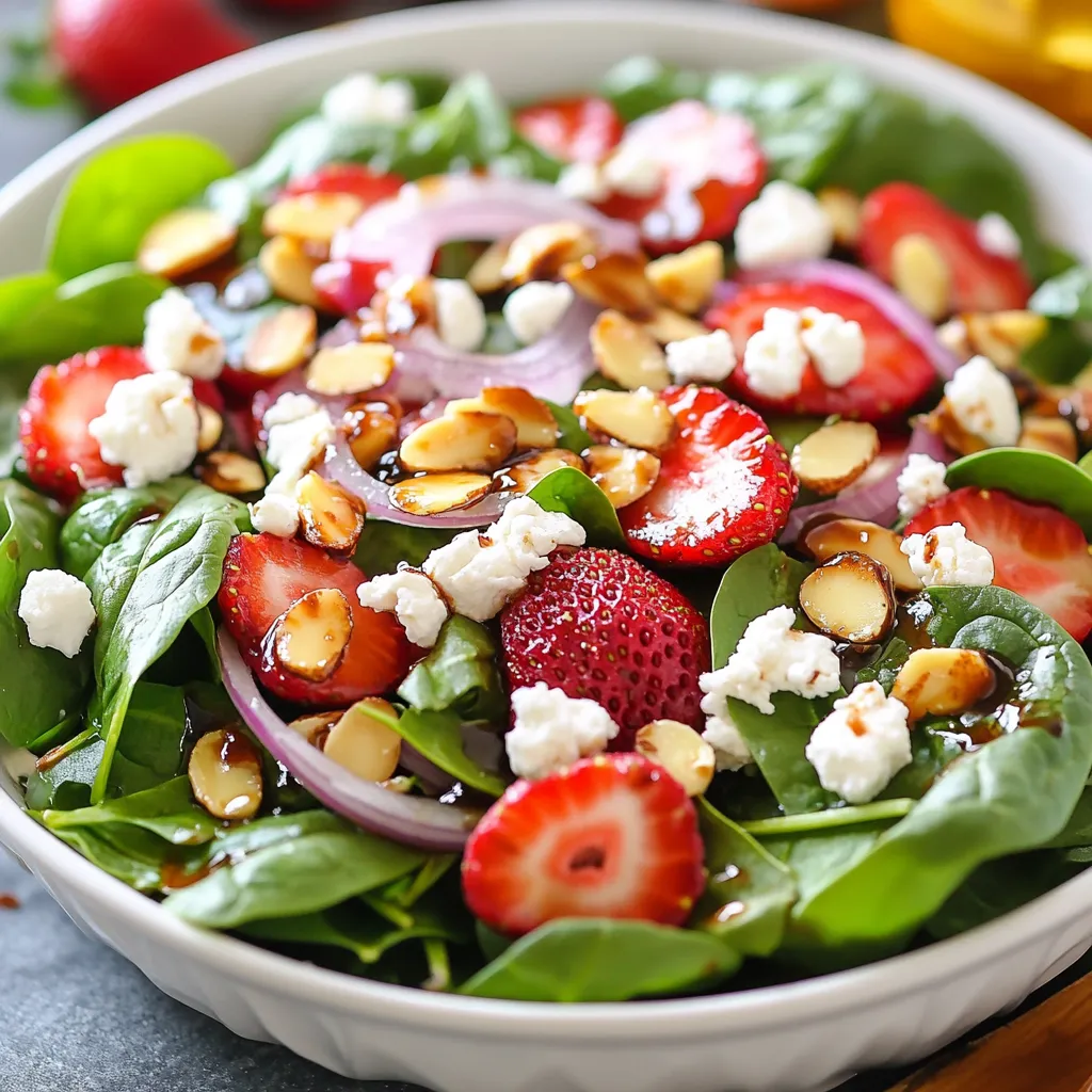 Strawberry Spinach Goat Cheese Salad frischer Genuss