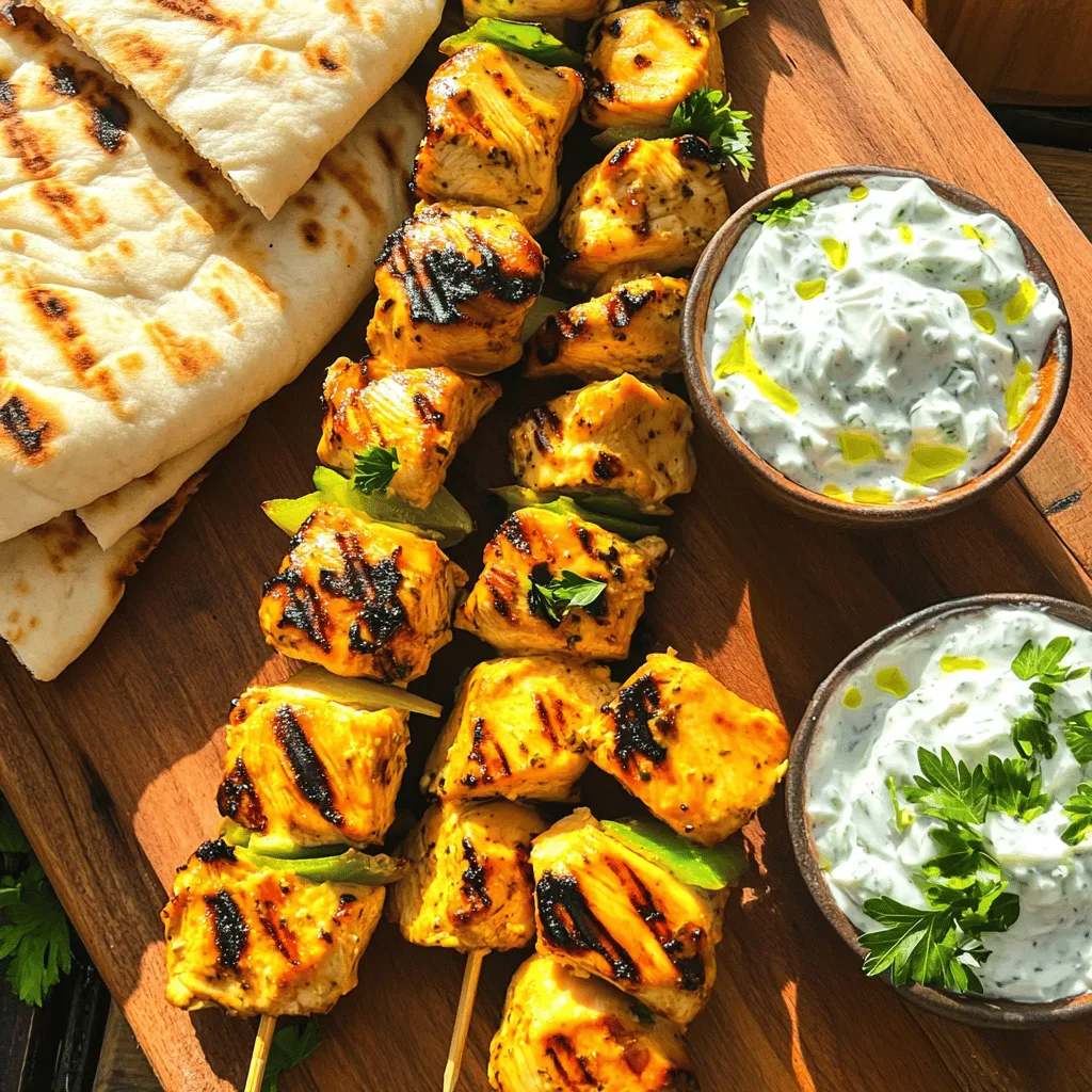 Einfache Chicken Souvlaki Schnelle und köstliche Mahlzeit