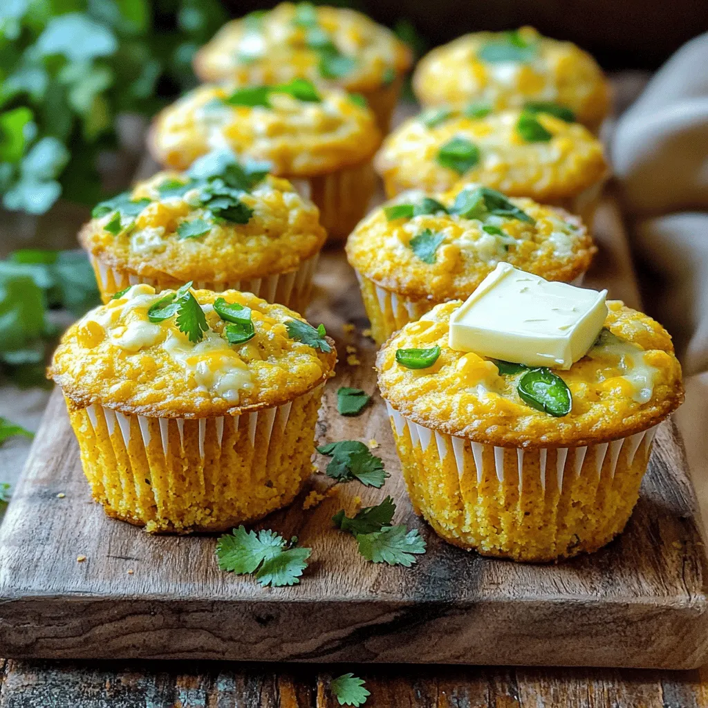 Jalapeño Cheddar Cornbread Muffins Einfaches Rezept