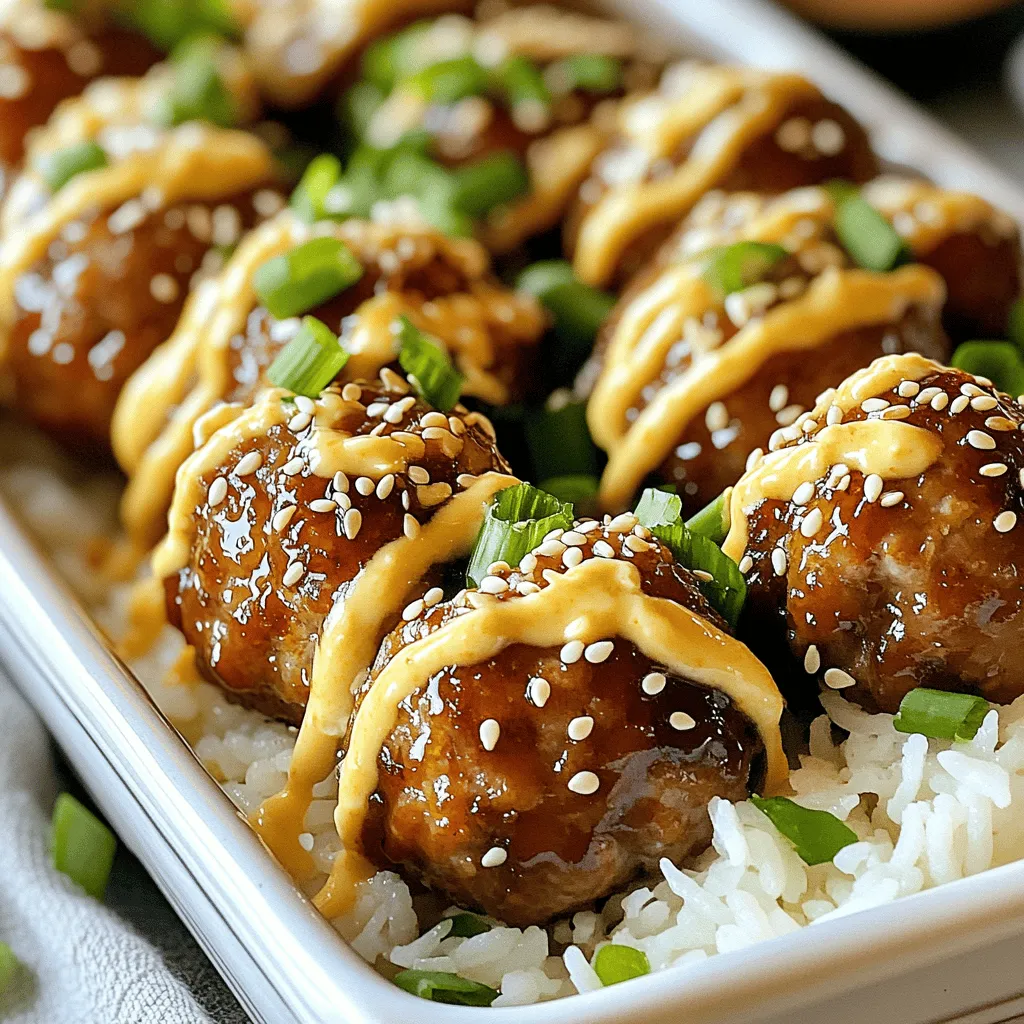 Korean BBQ Fleischbällchen mit würziger Mayo genießen