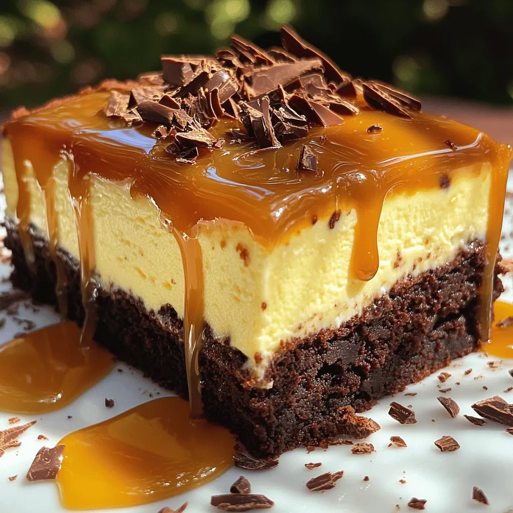 Um einen Caramel Brownie Cheesecake zu machen, brauchst du einige Zutaten. Du benötigst 200g Zartbitter-Schokolade, 100g Butter, 200g Zucker und 3 große Eier. Außerdem sind 150g Mehl, 1 TL Vanilleextrakt, 300g Frischkäse und 150g Puderzucker wichtig. 200ml Schlagsahne und 150g Karamellsauce sind für den besonderen Geschmack nötig. Eine Prise Salz rundet die Mischung ab. Dekoriere den Cheesecake mit Schokoladenspänen und Karamelltropfen.