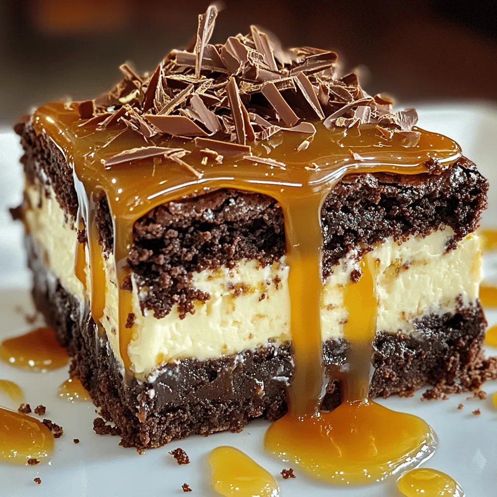 Köstlicher Caramel Brownie Cheesecake Einfaches Rezept